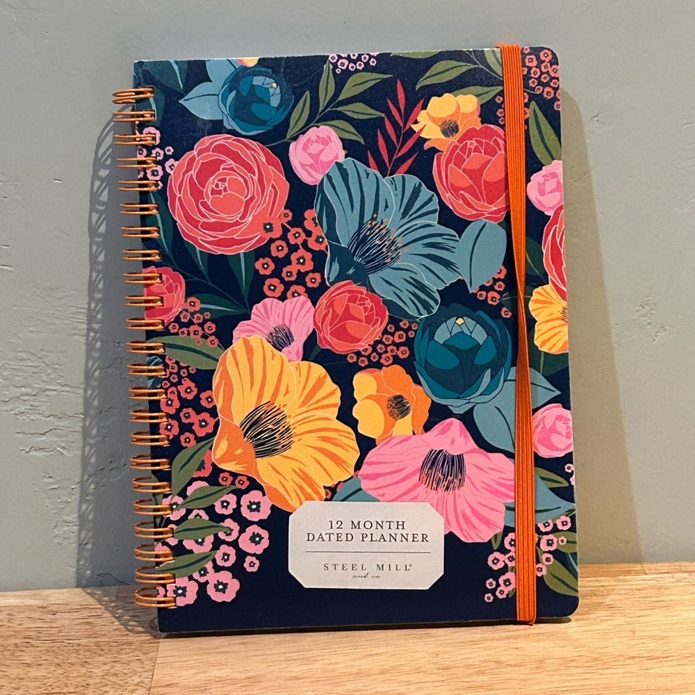 NWTS 2025 Weekly & Monthly Planner Made By Steel Mill. Vibrant Floral Design